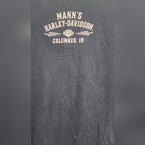 Harley-Davidson Women's Blue and Gray V-Neck Top Size Small - Picture 3 of 6